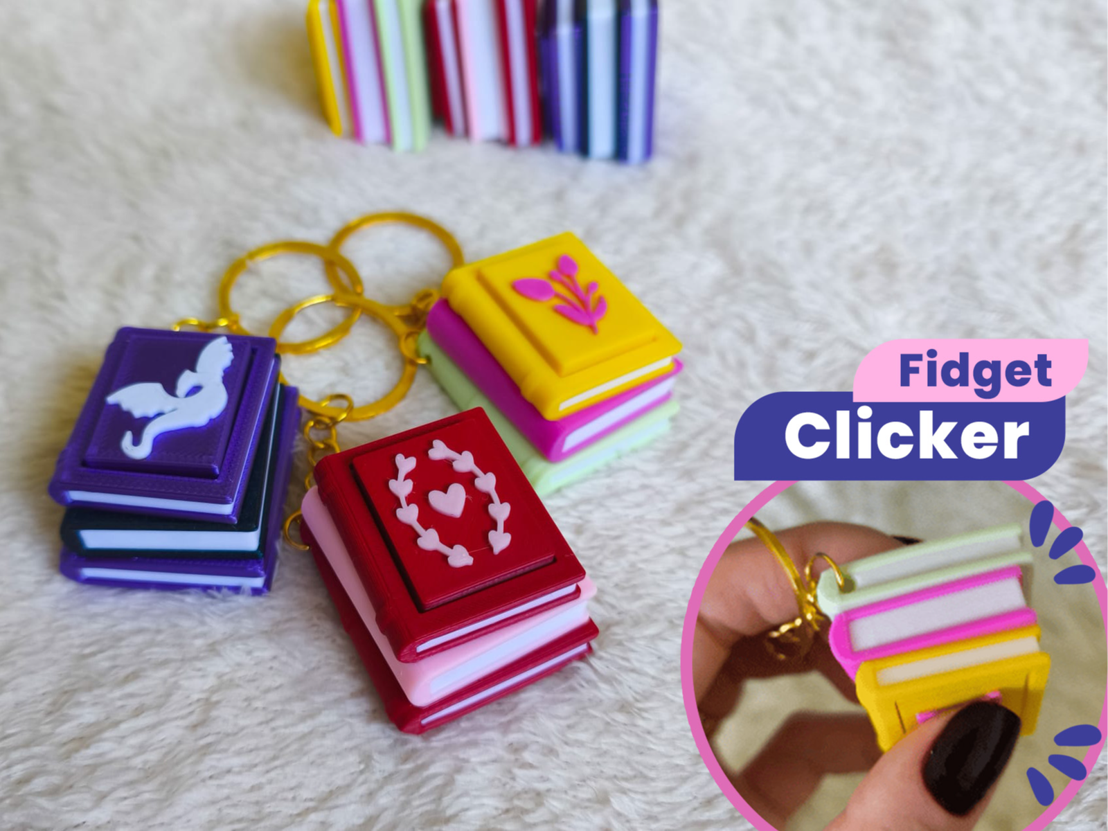 Fidget Clicker Mini Livros
