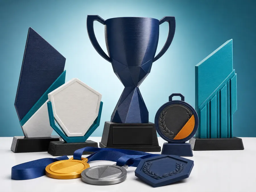 Troféus, medalhas e prêmios impressos em 3D